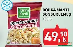 TARIM KREDİ BOHÇA MANTI DONDURULMUŞ 400 G fiyat ve kampanya bilgisi